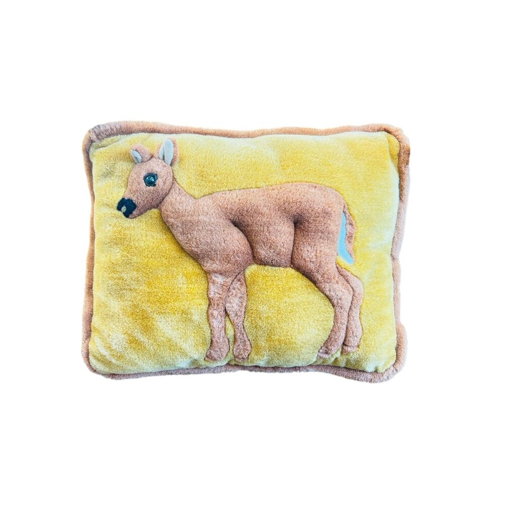 JAAG Plush Vintage Deer Fawn Animal 3D hug throw pillow sofa bedroom cushion